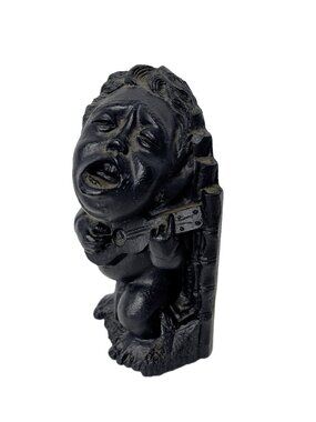 VTG Coco Joes Hawaii Lava Figurine Ukulele Ipo “ The Lover”  Souvenir